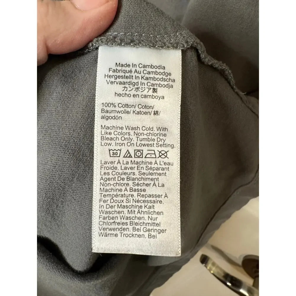 J. Crew Classic Untucked Sueded Cotton Polo Shirt Dusty Charcoal Gray Big 2XLT
